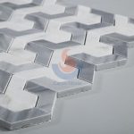 Bianco Carrara White Marble Mix Grey Bathroom Mosaic Tiles -