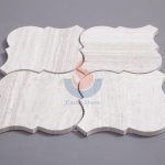 Wooden Grain White Marble Lantern Mosaic Tiles -