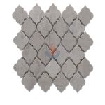 Cinderella Grey Marble Arabesque Backsplash Mosaic Tile For Kitchen -