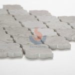 Cinderella Grey Marble Arabesque Backsplash Mosaic Tile For Kitchen -
