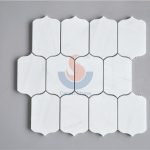 Natural White Marble Polished Lantern Arabesque Shaped Mosaic Tile -
