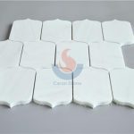 Natural White Marble Polished Lantern Arabesque Shaped Mosaic Tile -