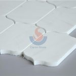 Natural White Marble Polished Lantern Arabesque Shaped Mosaic Tile -