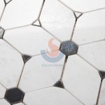 Estern White Marble Long Octagon Mosaic Tiles -