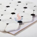 Estern White Marble Long Octagon Mosaic Tiles -