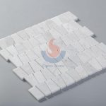 Special Shape Bianco Carrara Trapezoid Stone Marble Mosaic Tile -