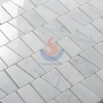Special Shape Bianco Carrara Trapezoid Stone Marble Mosaic Tile -