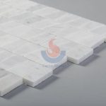 Special Shape Bianco Carrara Trapezoid Stone Marble Mosaic Tile -