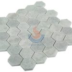 Hexagon Ming Green Stone Marble Mosaic Tiles -