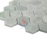 Hexagon Ming Green Stone Marble Mosaic Tiles -