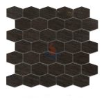 Brwon Marble Long Hexagon Bathroom Mosaic Wall Tiles -