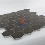 Brwon Marble Long Hexagon Bathroom Mosaic Wall Tiles -