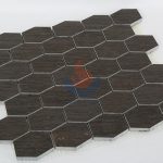 Brwon Marble Long Hexagon Bathroom Mosaic Wall Tiles -