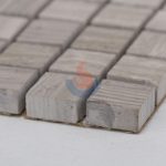 Square Wood Light Grain Marble Mosaic -