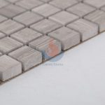 Square Wood Light Grain Marble Mosaic -