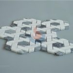 Italy Grey And Carrara White Basketweave Marble Mosaic -