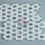Italy Grey And Carrara White Basketweave Marble Mosaic -