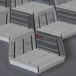 Dolomite White Marble Chevron Flooring Mosaic With Carrara White And Italy Grey Marble -