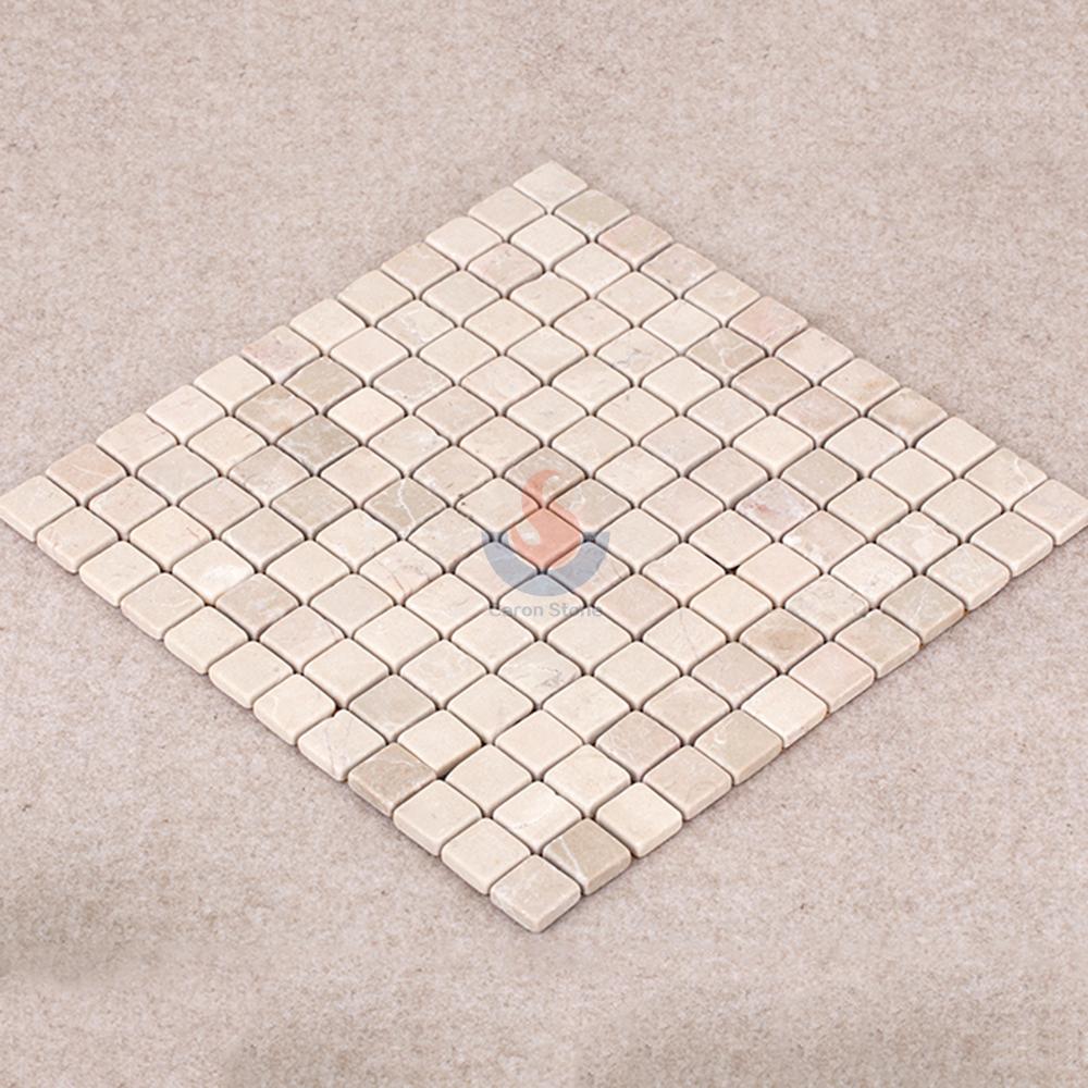 Blasted Natural Marble Stone Honed And Tumbled Cobblestone Mosaic Tiles