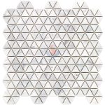 Carrara White Marble Triangle Mosaic Tile For Backsplash -