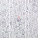 Carrara White Marble Triangle Mosaic Tile For Backsplash -