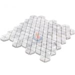 Carrara White Marble Triangle Mosaic Tile For Backsplash -