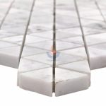Carrara White Marble Triangle Mosaic Tile For Backsplash -