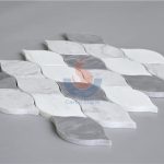 Carrara White Marble Beautiful Design Leaf Shaped Mosaic Tile -
