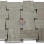 White Oak Silver Cream Basketwave Mosaic Tiles -