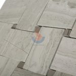 White Oak Silver Cream Basketwave Mosaic Tiles -
