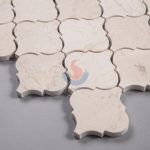 Crema Marfil Marble Waterjet Arabesque Baroque Lantern Mosaic Backsplash Tiles -