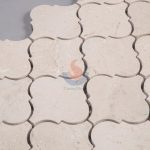 Crema Marfil Marble Waterjet Arabesque Baroque Lantern Mosaic Backsplash Tiles -