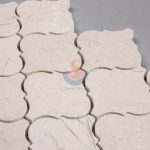 Crema Marfil Marble Waterjet Arabesque Baroque Lantern Mosaic Backsplash Tiles -