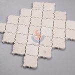 Crema Marfil Marble Waterjet Arabesque Baroque Lantern Mosaic Backsplash Tiles -
