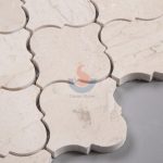 Crema Marfil Marble Waterjet Arabesque Baroque Lantern Mosaic Backsplash Tiles -