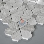White Oak Silver Cream Sun Flower Mosaic Tiles Pattern For Backsplash -