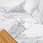 White Marble French Pattern Sandblasted Surface Mosaic Tiles -