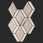 Best Design Natural Marble Stone Rhombus Kitchen Mosaic Tiles -