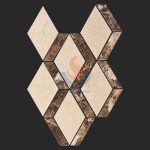 Best Design Natural Marble Stone Rhombus Kitchen Mosaic Tiles -
