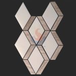 Best Design Natural Marble Stone Rhombus Kitchen Mosaic Tiles -
