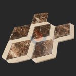Best Design Natural Marble Stone Rhombus Kitchen Mosaic Tiles -