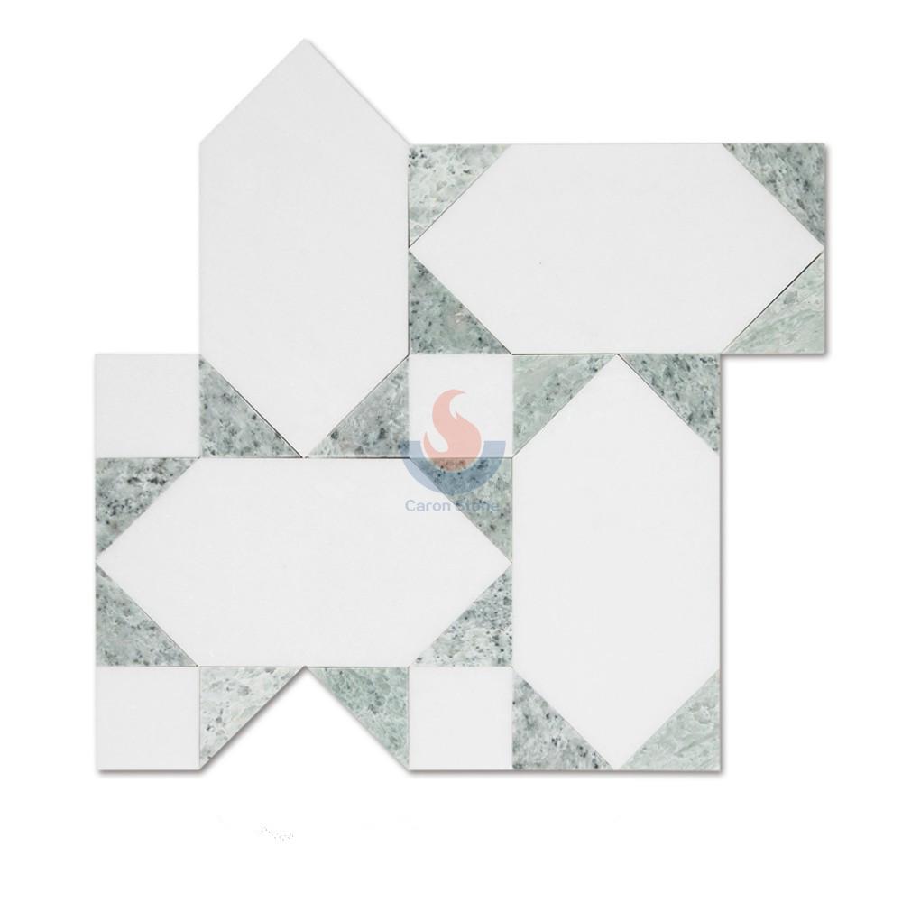 Grade A Thassos White And Ming Green Bathroom Kitchen Wall Tile Design Patterns