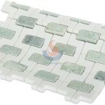 White And Green Marble Water Jet Bathroom Tile Design -