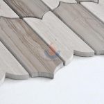 Chinese Athens Gray Marble Waterjet Mosaic Wall Tiles From Factory -