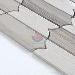 Chinese Athens Gray Marble Waterjet Mosaic Wall Tiles From Factory -