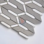 Irregular Cinderella And Crystal White Kitchen Backsplash Marble Mosaic Tiles -