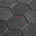 China Black Basalt Grey Volcanic Basalt 3 Inch Hexagon Mosaic Tile -