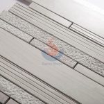 China Wood Grain White Marble Strip Mosaic -