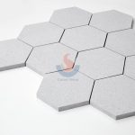 Cinderella Grey Marble Sandblasted 4 Inch Hexagon Mosaic Wall Tile Sheets -