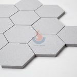 Cinderella Grey Marble Sandblasted 4 Inch Hexagon Mosaic Wall Tile Sheets -